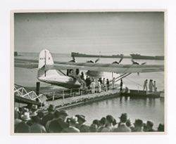 Airplane landing on water
