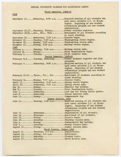 Proposed Academic Calendar for 1948-1949, ca. 14 October 1947