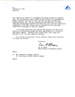 Letter from Lee G. Meyer to Birch Bayh, October 10, 1979