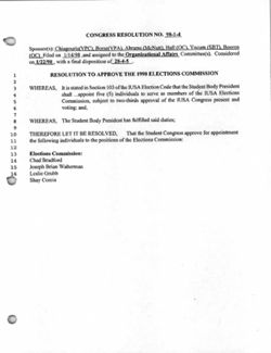 98-1-4 Resolution to Approve the 1998 Elections Commission