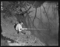 Billy McGrayel fishing near Greasy Creek mouth