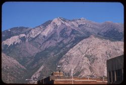 View east from Ogden's Union Depot up to Ogden Peak