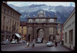 Arch of Triumph. Maria Theresien Strasse ahead. Innsbruck. X