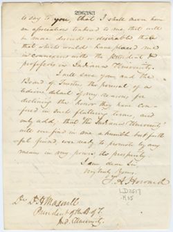T.A. Howard to David Maxwell, 10 September 1841