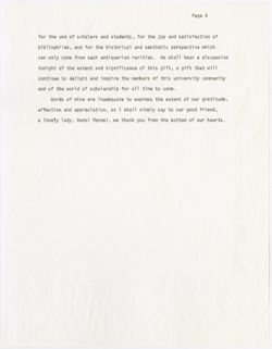 "Remarks at Dinner Celebrating the Opening of the Mendel Collection," October 6, 1970
