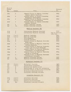 Report by the Committee on Course Numbering, ca. 01 February 1949