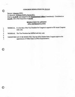 99-12-3 Resolution to Appoint SPEA Representative