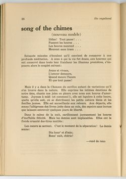 "Song of the Chimes," René de Reno, "(Nouveau modele)",