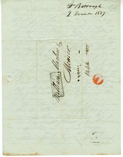 Burroughs, Dr. M[armaduke], Vera Cruz, 2 Dec 1837, to William Maclure, Mexico., 1837 Dec. 2
