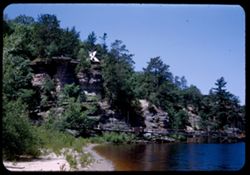 West bank of Wisconsin river near Stand Rock in the Dells.