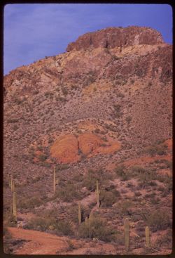 Mountain with a penthouse Vulture Mtns. S.W. of Wickenberg, Ariz.
