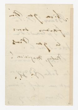undated.Hugo, Victor Marie, comte, 1802-1885, novelist. Note of congratulation concerning the facsimile of a Hugo letter and an engraving of John Brown by Paul Chenay. A.N.S.