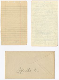 Envelope 36: Notes from Jacob Fry about killing of Black Bear by Capt. H.G. Nickerson's party; Clark's Bridge and over N. Platte, etc.