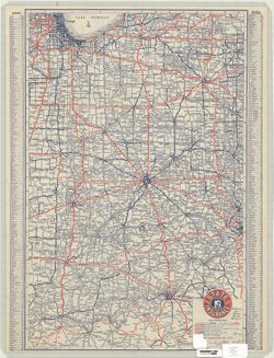 1929 Road Map Indiana