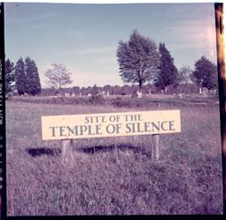 Sign: Site of the Temple of Silence