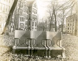 Indiana University Stone bench - 1906