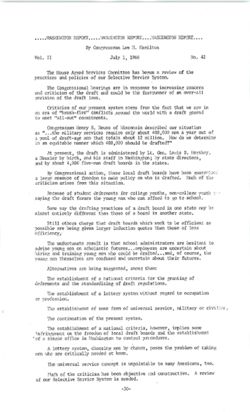 42. July 1, 1966: [House Armed Services Committee review of Selective Service System]