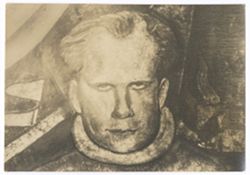 Item 0471a. Two views of a portrait of Eisenstein. Close-up of Eisenstein's head.