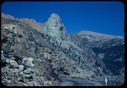 Granite pinnacle above Tioga Pass Hwy 140 a few miles below summit.