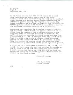 Letter from John R. Nesbitt to Luttrell [sic] Parker, September 13, 1979