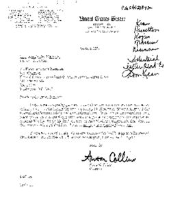 Faxed letter from Susan M. Collins to Lee H. Hamilton, August 6, 2004