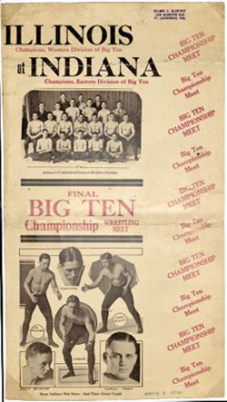 Illinois at Indiana, Final Big Ten Championship Wrestling Meet, March 8, 1930