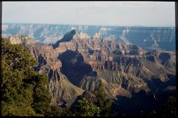 GRAND CANYON. Zoroaster Temple from Bright Angel Point. North rim