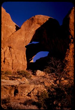 Double arch. Arches Nat'l Mon. near Moab, Utah.