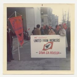 NCC welcoming United Farm Workers with large sign