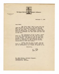27 January 1937-10 February 1937: Letters To & From: Mark Ferree.