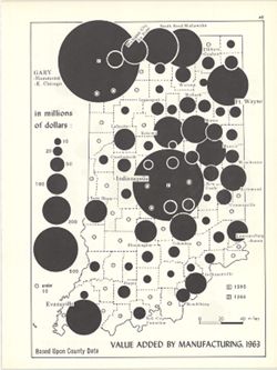 Value added by manufacturing, 1963, in millions of dollars
