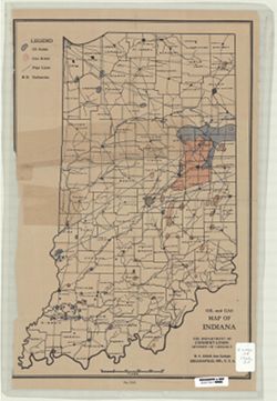 Oil and gas map of Indiana