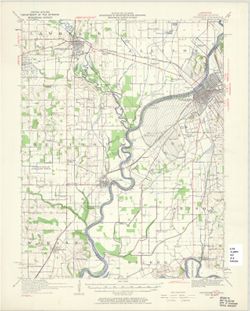 Indiana-Illinois, Vincennes quadrangle : topography [1958 reprint with vegetation]