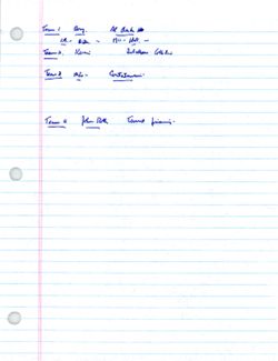 "7/16/03 - Meetings with Staff - Team Leaders" [Hamilton’s handwritten notes], July 16, 2003