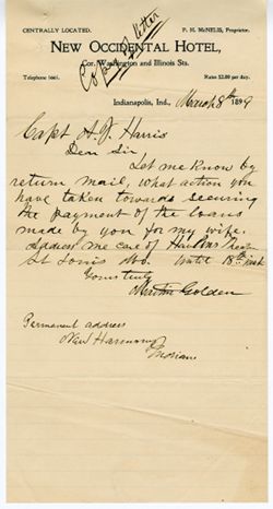 Correspondence and Accounts, 1883-1893