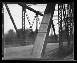 Bridge over Haw Creek, Columbus, N.S. Club marking