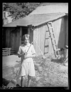 John Bohall's daughter, basket weaver, broom