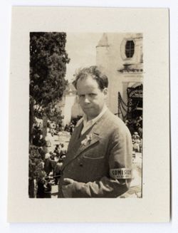 Item 1165. - 1165a. Two views of Eisenstein in front of decorated church. See also Items 461-462 above.