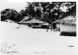 Children running  through village