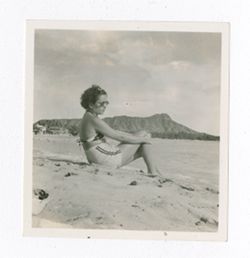 Jane Howard Perkins at Waikiki Beach