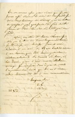 Greili[?] to Madame Fretageot[?]., 1832, Dec. 28[?] 