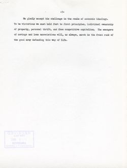 "Remarks to National Thrift Conference." -Mayflower Hotel, Washington, D.C. Dec. 1, 1950