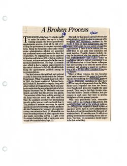 "A Broken Process," Washington PostMay 16, 2004
