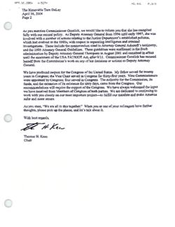 Faxed letter from Thomas H. Kean to Tom DeLay, April 16, 2004 (faxed April 16, 2004, 4:55 PM)