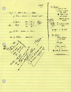 "5/30/03 - Tom" [Hamilton’s handwritten notes], May 30, 2003