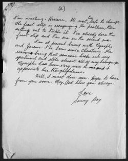 Miscellaneous Letters, 1944-1970, undated