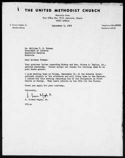 United Methodist Church: Correspondence from Bishops, 1945-1969