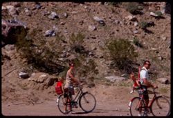 Family cyclists Palm Canyon