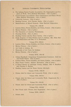 "A List of Indiana University Publications" vol. XXIV, no. 9
