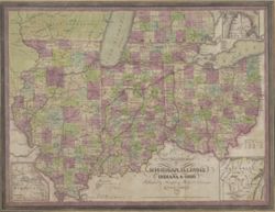 Traveller's Map of Michigan, Illinois, Indiana & Ohio
